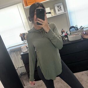 army green light hoodie